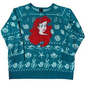 Torrid Disney Princess Ariel Fair Isle Sweater Little Mermaid Size 3 Knit